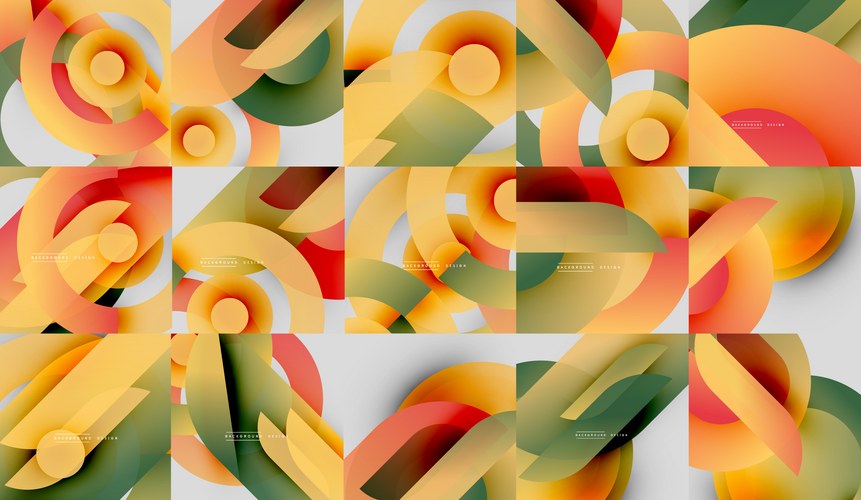 Abstract art with vibrant color palette – Royalty-Free Vector | VectorStock