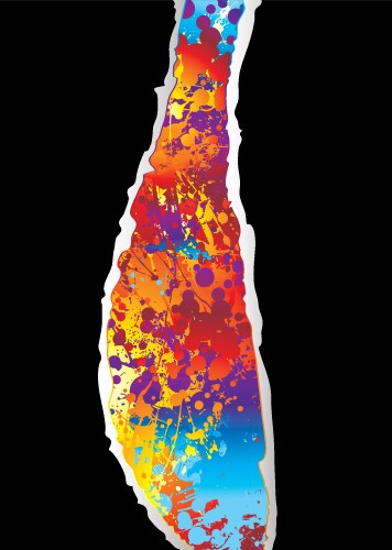 Ink splat rainbow background Royalty Free Vector Image