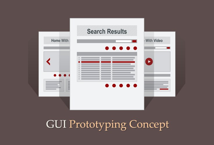 Website Navigation Structure Prototype vector image