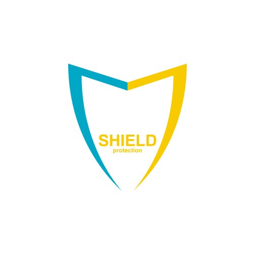 Shield protection logo Royalty Free Vector Image