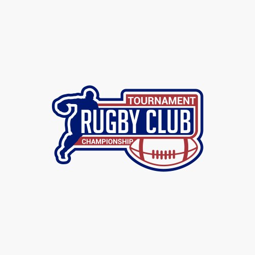 rugclub badges logo-7 vector image