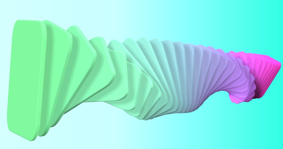 Bright 3d abstraction with an array of smoothly vector image