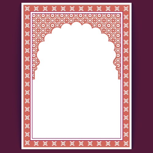 Ornate decorative border design template Vector Image