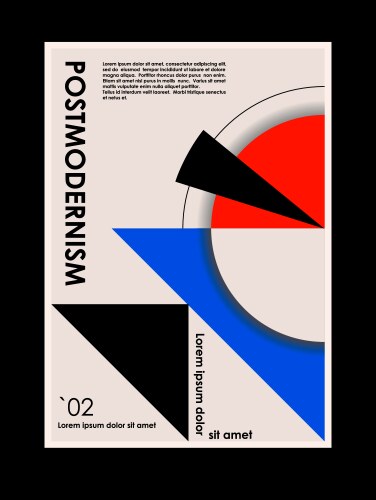 Artwork poster inspired postmodern vector image