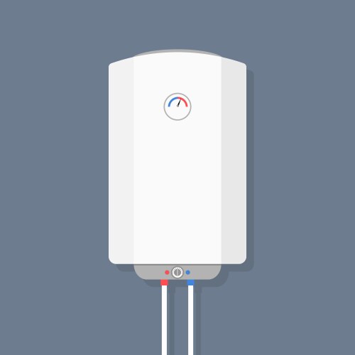 boiler water heater cylinder electric flat vector image