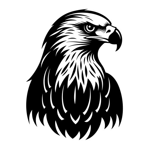 Falcon minimalist silhouette design art Vector Image