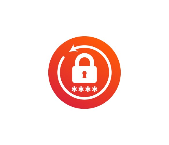Change password icon reset button vector image