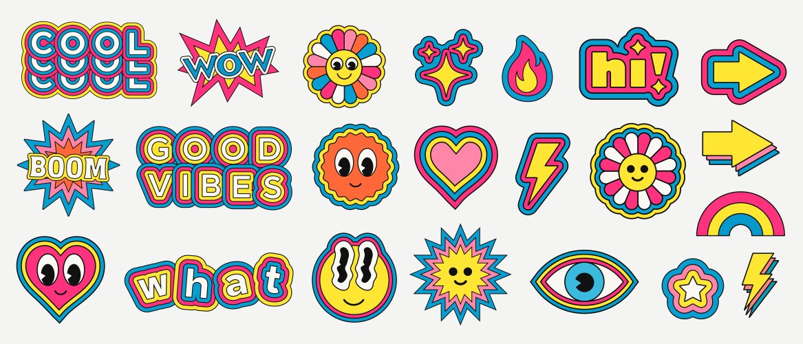 Cool Stickers Vector Images (over 49,000)