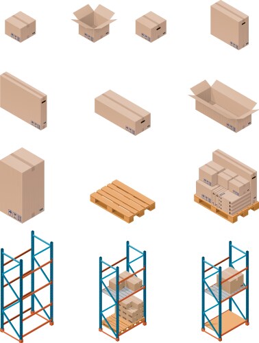 Colorful boxes Royalty Free Vector Image - VectorStock