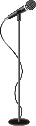 Microphone with stand on white background Vector Image