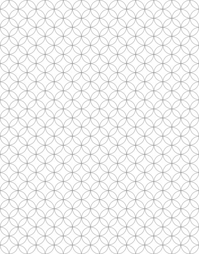 Overlapping circles graph paper seamless pattern vector image