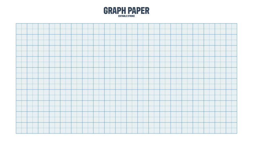 Sheet of graph paper with grid millimeter vector image