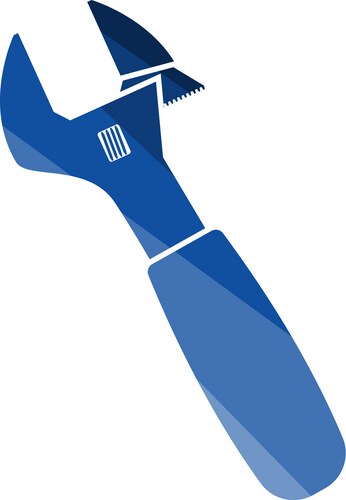Icon of adjustable wrench Royalty Free Vector Image
