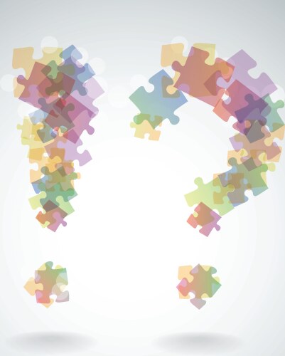 Puzzle Question Marks - Abstract Concept vector image