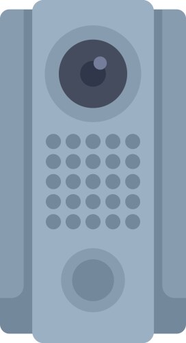 Modern intercom system showing digital display vector image