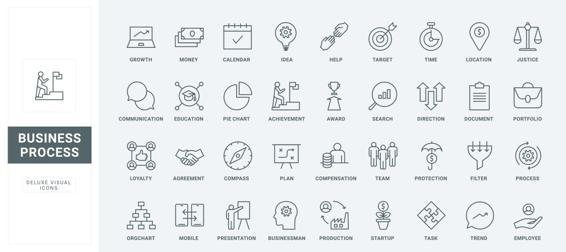 business process workflow organization project vector image