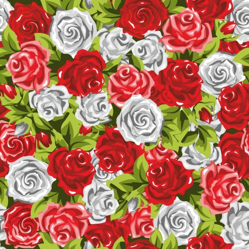 Abstract roses print Royalty Free Vector Image