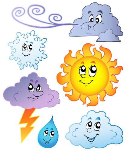 Cartoon weather images vector image