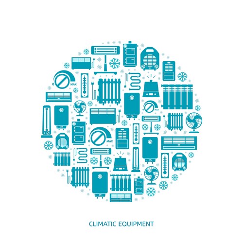 HVAC & Cooling System Icons – Royalty-Free Vector | VectorStock