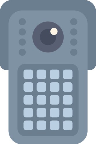 Modern intercom device with camera and buttons vector image