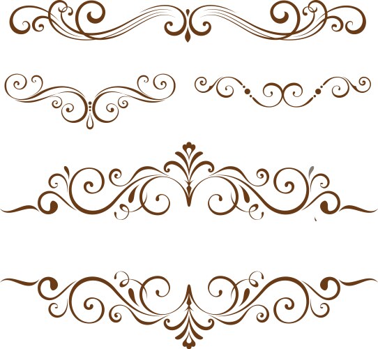 Ornate Floral Swirls & Ornaments Vector Image