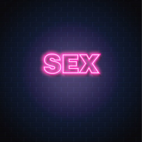 sex neon sign vintage signage vector image