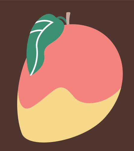 Mango icon flat style Royalty Free Vector Image