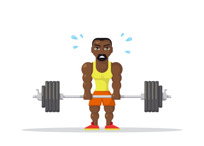 Strong athlete deadlift Royalty Free Vector Image