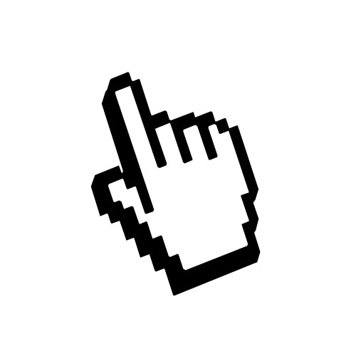 Pixelated Click Pointer Icon vector image