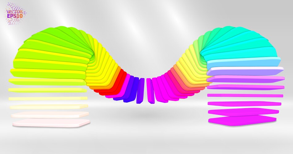 Bright 3d abstraction with an array of smoothly vector image
