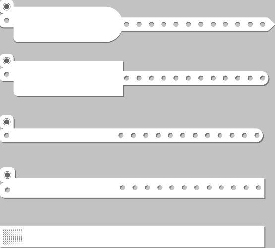 Medical hospital wristband or bracelet mockup Vector Image