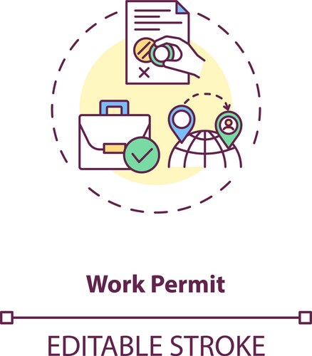 Work permit Vector Images & Graphics for Commercial Use | VectorStock