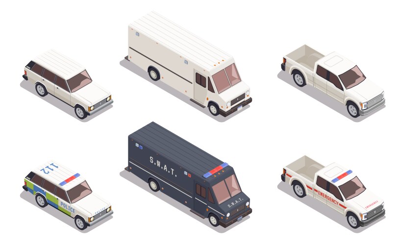 Isometric police officer Royalty Free Vector Image