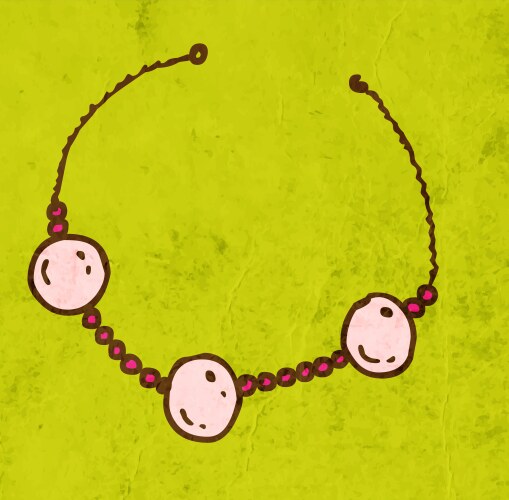 Cartoon Necklace Vector Image