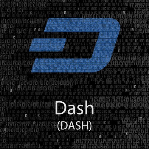 Dash cryptocurrency background vector image