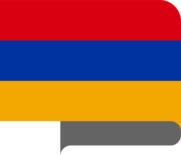 Flag horizontal shape pointer for world map vector image