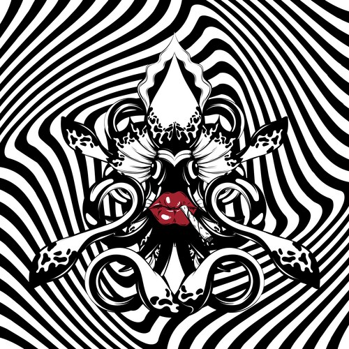 Squid with Lips & Cigarette Vector Image