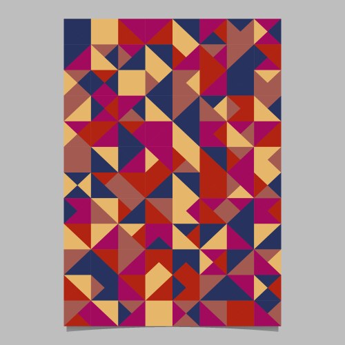 Multicolor seamless geometrical triangle tile vector image