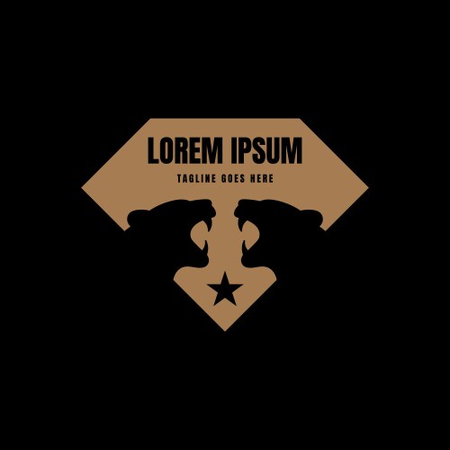 Diamond tiger jaguar puma leopard cheetah head Vector Image