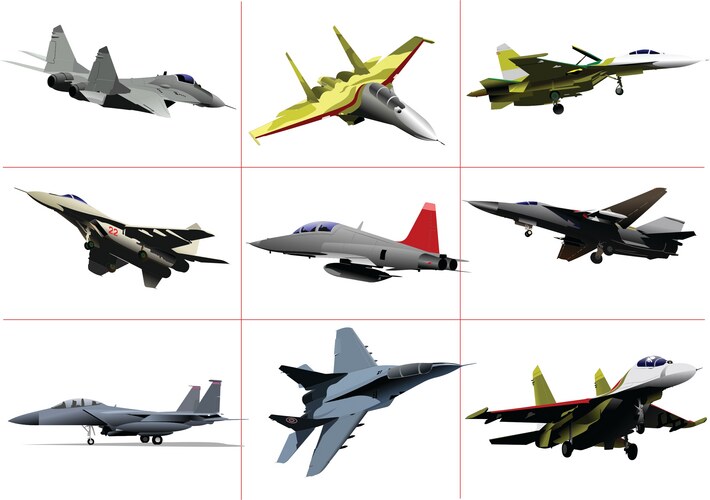 Jet Fighter Airplane Royalty Free Vector Image