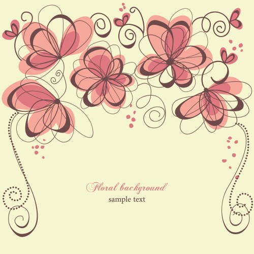 Floral border roses and tulips Royalty Free Vector Image