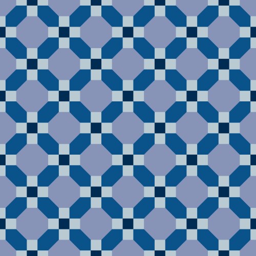 classic blue moorish seamless ornament vector image