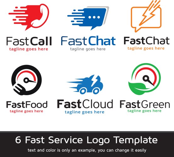 Fast service logo template vector image