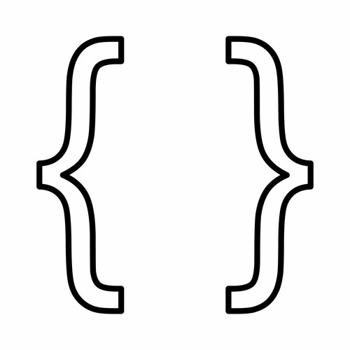 Linear Math Brackets Symbol – Royalty-Free Vector | VectorStock