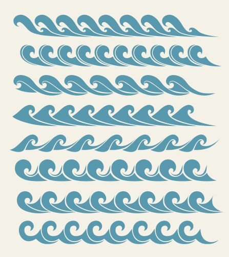 Seamless waves Royalty Free Vector Image - VectorStock