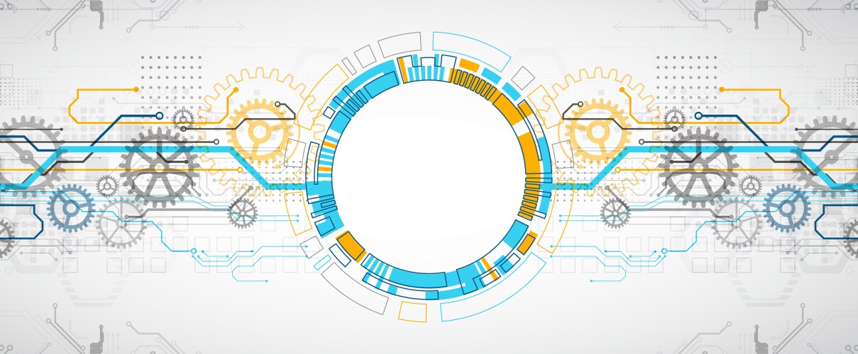 Abstract technology concept circuit board high vector image