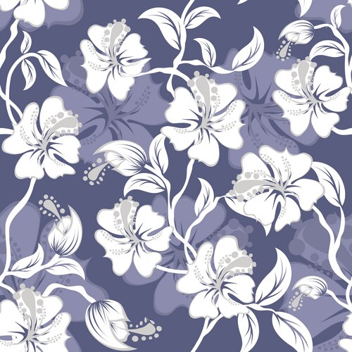 Hibiscus seamless background Royalty Free Vector Image