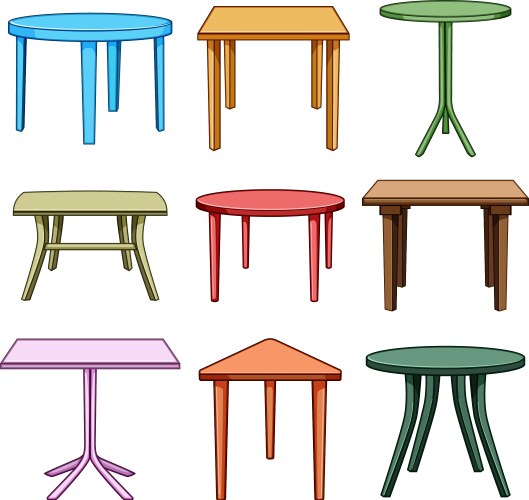 Versatile plastic table cartoon Royalty Free Vector Image