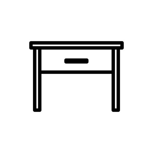 Table study line icon logo vector image