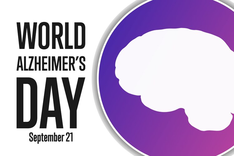 World alzheimer day september 21 template Vector Image